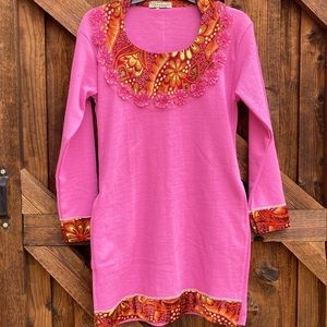 Garner Boutique Floral Detailed Fitted Tunic